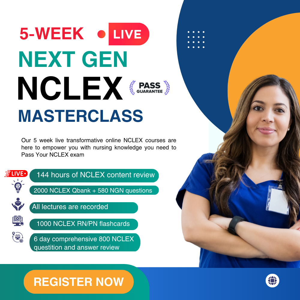 5-Week Next Live Generation NCLEX RN/PN Masterclass - The Complete Package